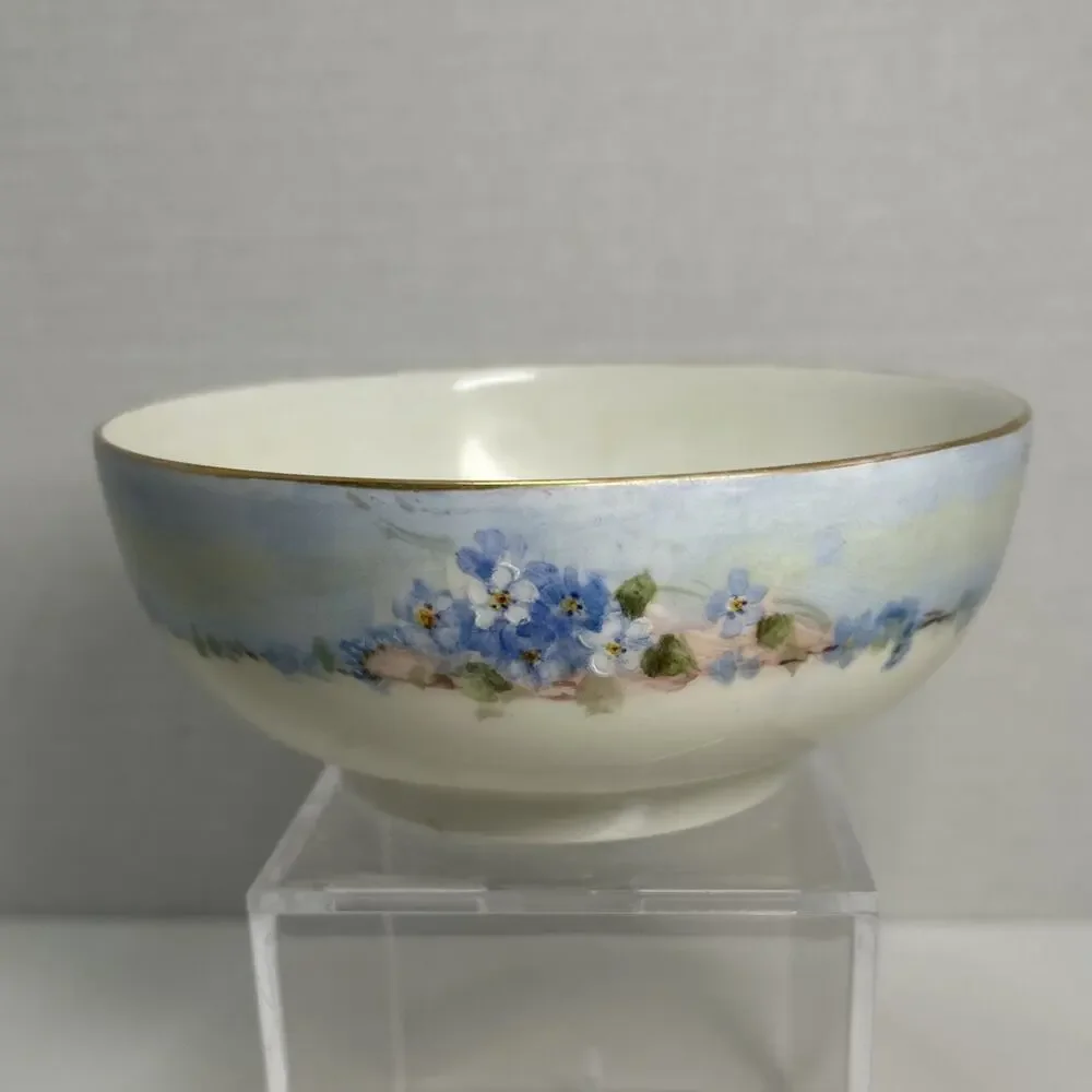 Hutschenreuther Selb Bavaria Porcelain Hand Painted Forget Me Not Flower 5